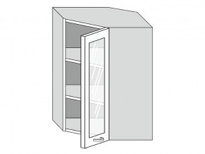 19.60.3у Шкаф настенный (h=913) угловой на 600мм со стекл. дверцей в Кушве - kushva.магазин96.com | фото