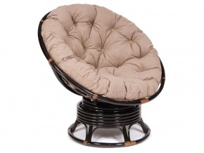 Кресло-качалка Papasan w 23/01 B с подушкой Antique brown, экошерсть Коричневый в Кушве - kushva.магазин96.com | фото