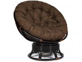 Кресло-качалка Papasan w 23/01 B с подушкой Antique brown, ткань Коричневый в Кушве - kushva.магазин96.com | фото