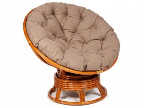 Кресло-качалка Papasan w 23/01 B с подушкой Cognac, экошерсть Коричневый в Кушве - kushva.магазин96.com | фото