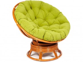 Кресло-качалка Papasan w 23/01 B с подушкой Cognac, флок Олива в Кушве - kushva.магазин96.com | фото