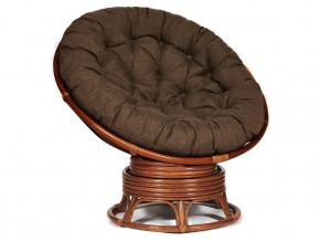 Кресло-качалка Papasan w 23/01 B с подушкой Pecan, ткань Коричневый в Кушве - kushva.магазин96.com | фото