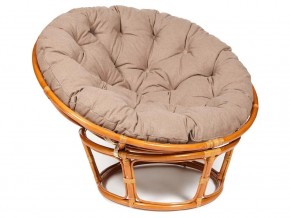 Кресло Papasan 23/01 W с подушкой Cognac, экошерсть Коричневый в Кушве - kushva.магазин96.com | фото