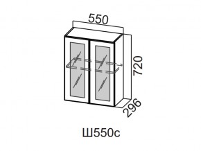 Ш550с/720 Шкаф навесной 550/720 (со стеклом) в Кушве - kushva.магазин96.com | фото