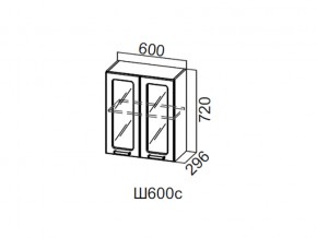 Ш600с/720 Шкаф навесной 600/720 (со стеклом) в Кушве - kushva.магазин96.com | фото