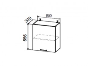 Шкаф верхний ДП600 с 1ой дверкой в Кушве - kushva.магазин96.com | фото